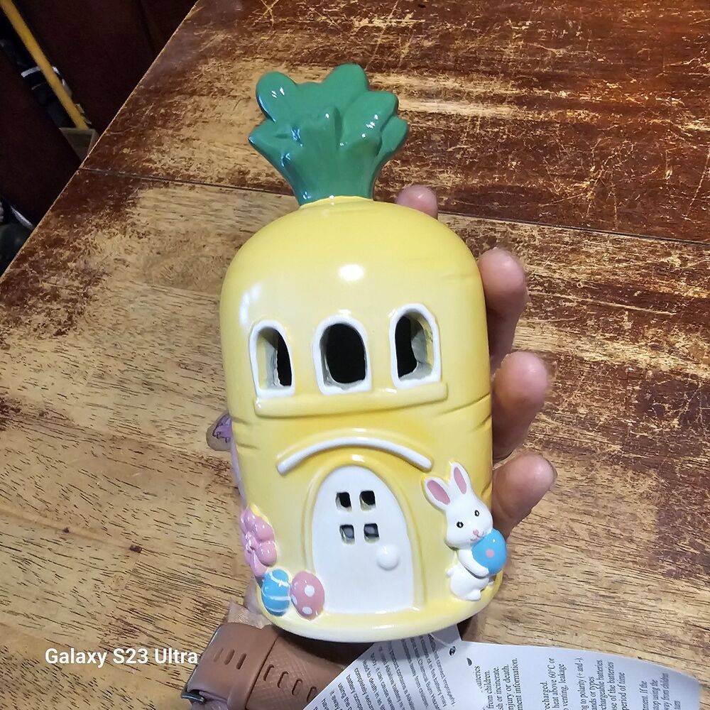 TARGET SPRITZ Easter Carrot House Lamp Polyresin 5.88"in. Decor Rabbit Eggs~NEW~